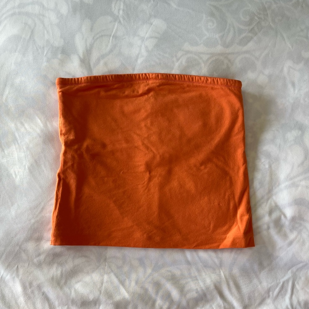 Everlane Orange Tube Top.  Length 11” Armpit to armpit 12”